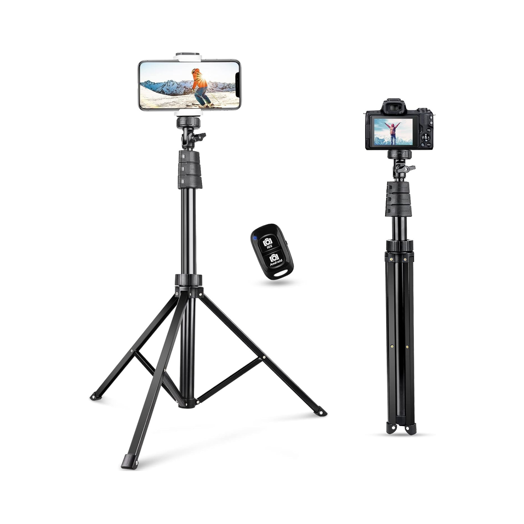 Phone Tripod with Remote & Holder