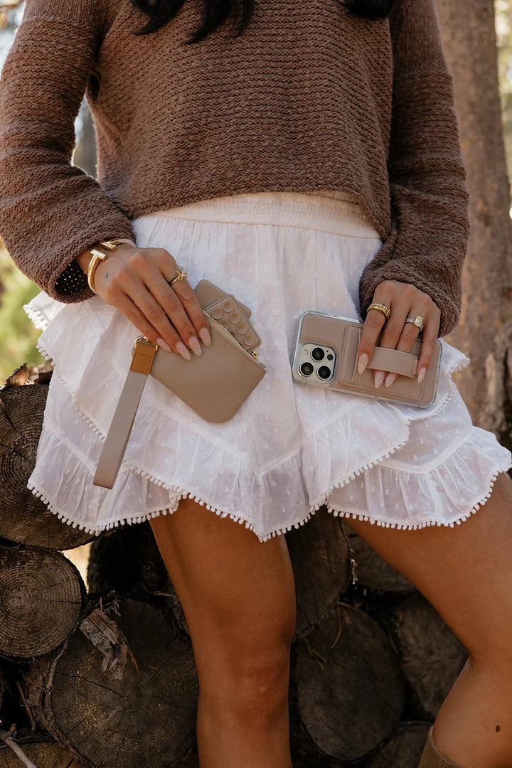 Almond Cream Magnetic Wallet