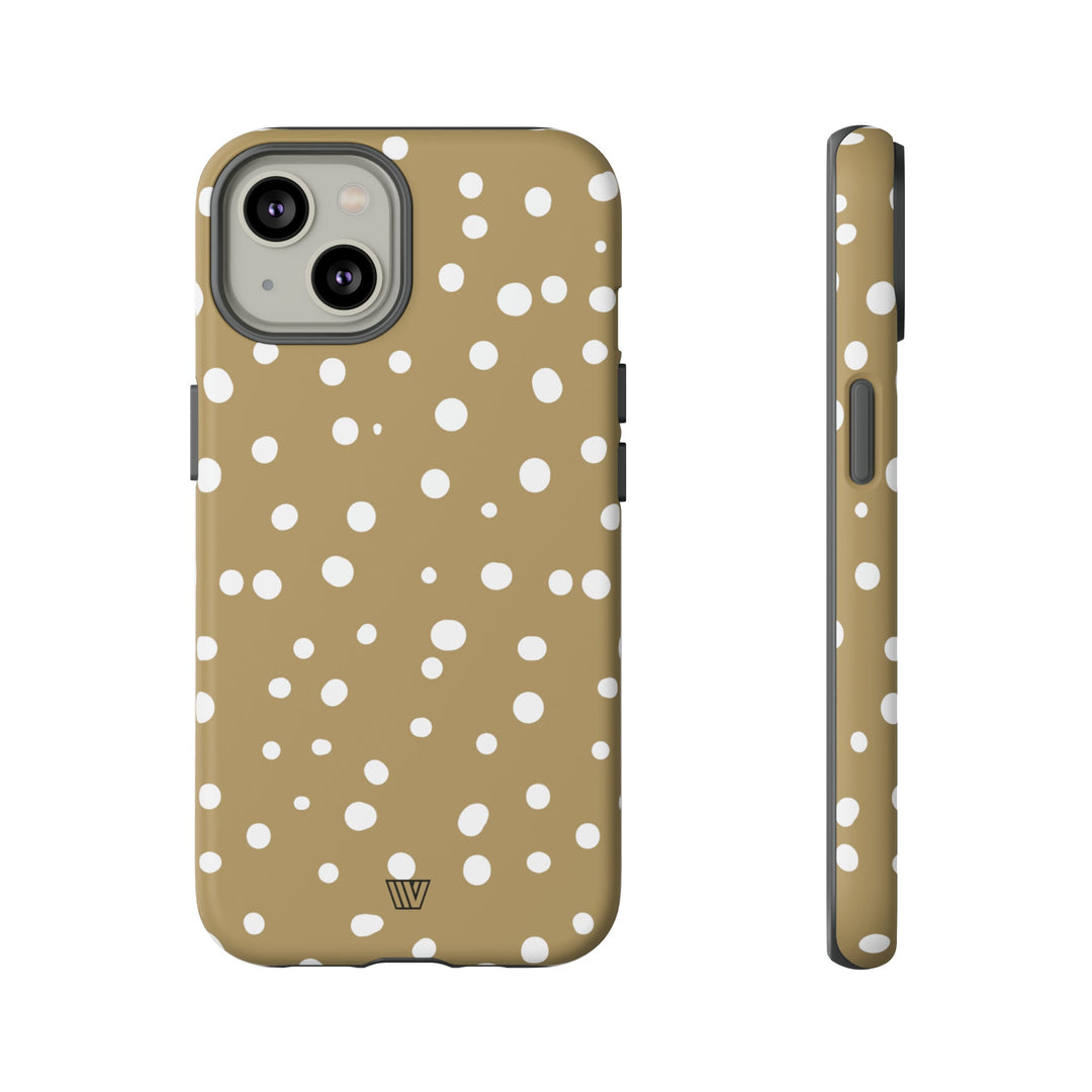 DARK BEIGE DOTS | Tough Phone Case