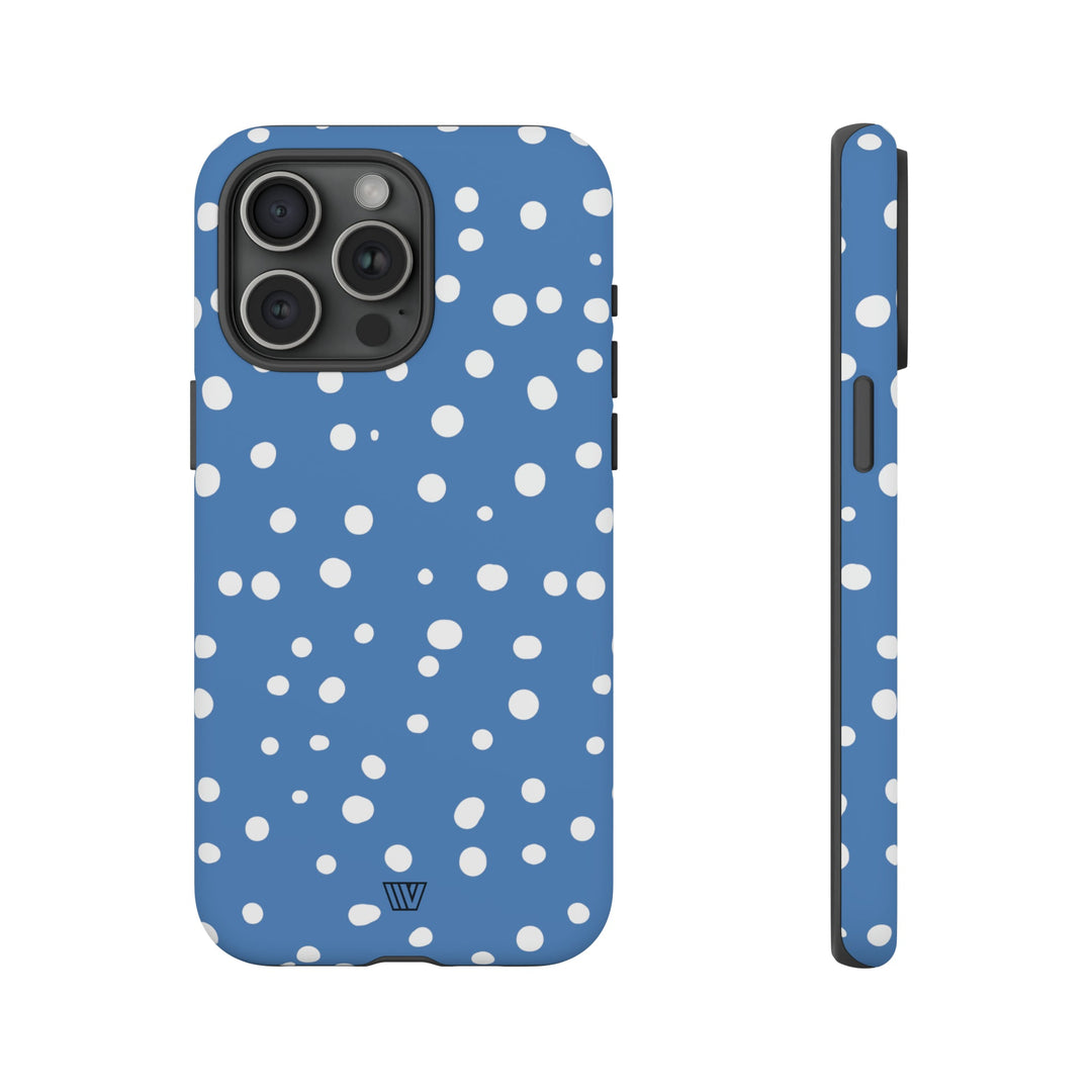 DUSTY BLUE DOTS | Tough Phone Case