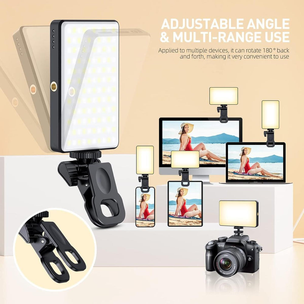 GlowClip 120: Rechargeable Selfie Light - DOKUTRONIX