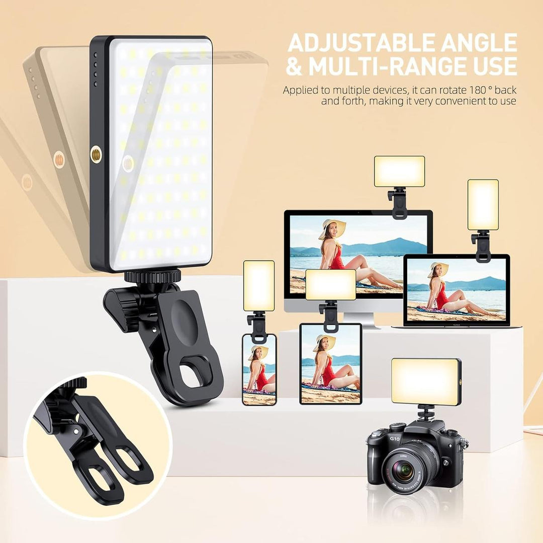 GlowClip 120: Rechargeable Selfie Light - DOKUTRONIX