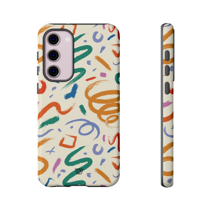 DOODLE BRUSH STROKES | Tough Phone Case