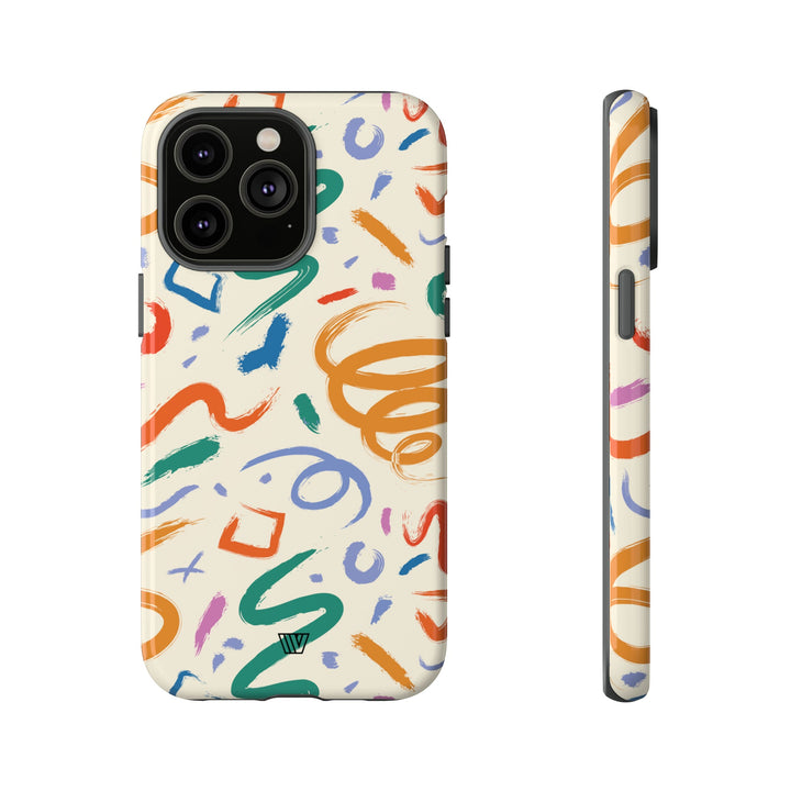 DOODLE BRUSH STROKES | Tough Phone Case