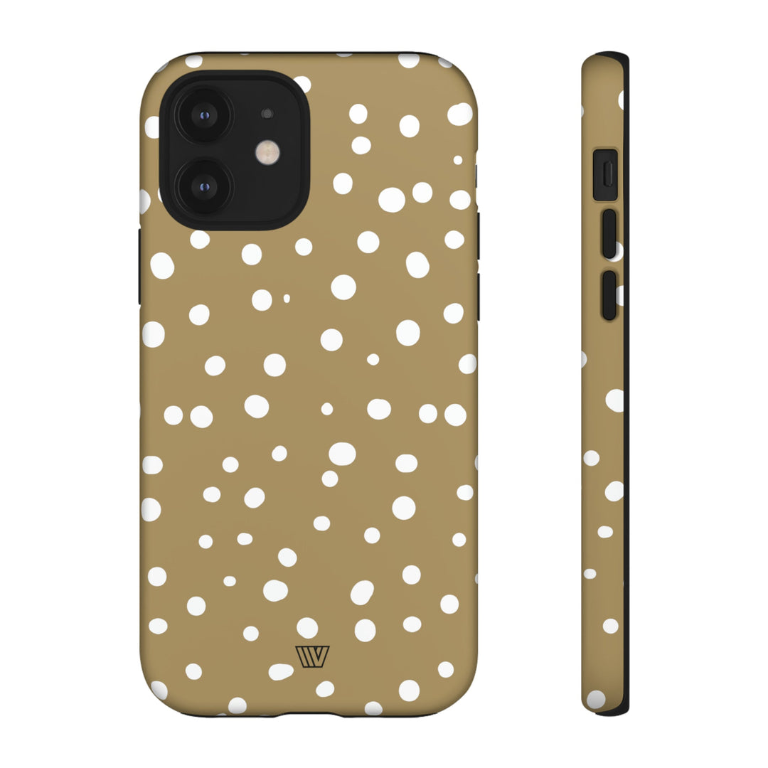 DARK BEIGE DOTS | Tough Phone Case