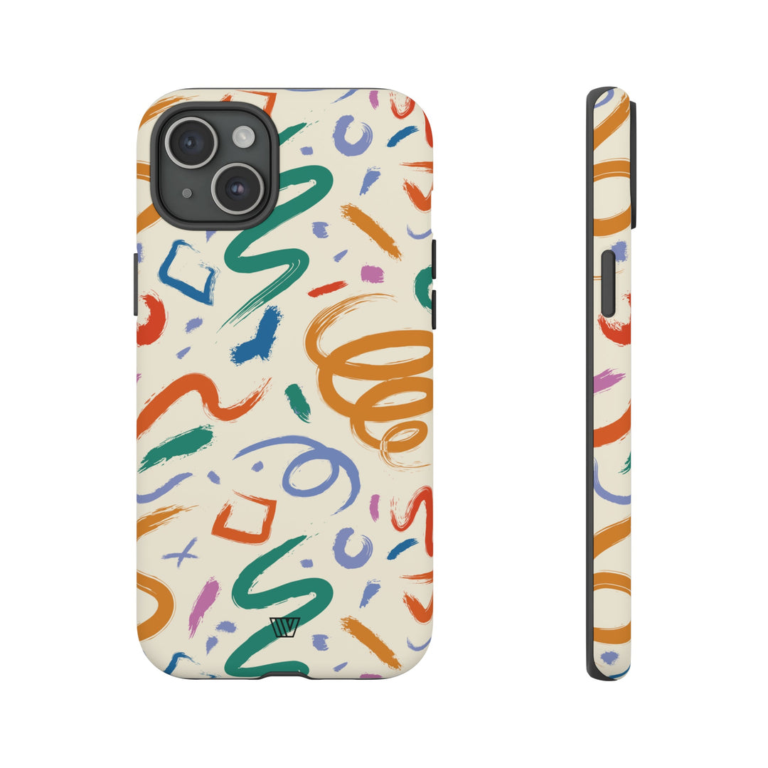 DOODLE BRUSH STROKES | Tough Phone Case