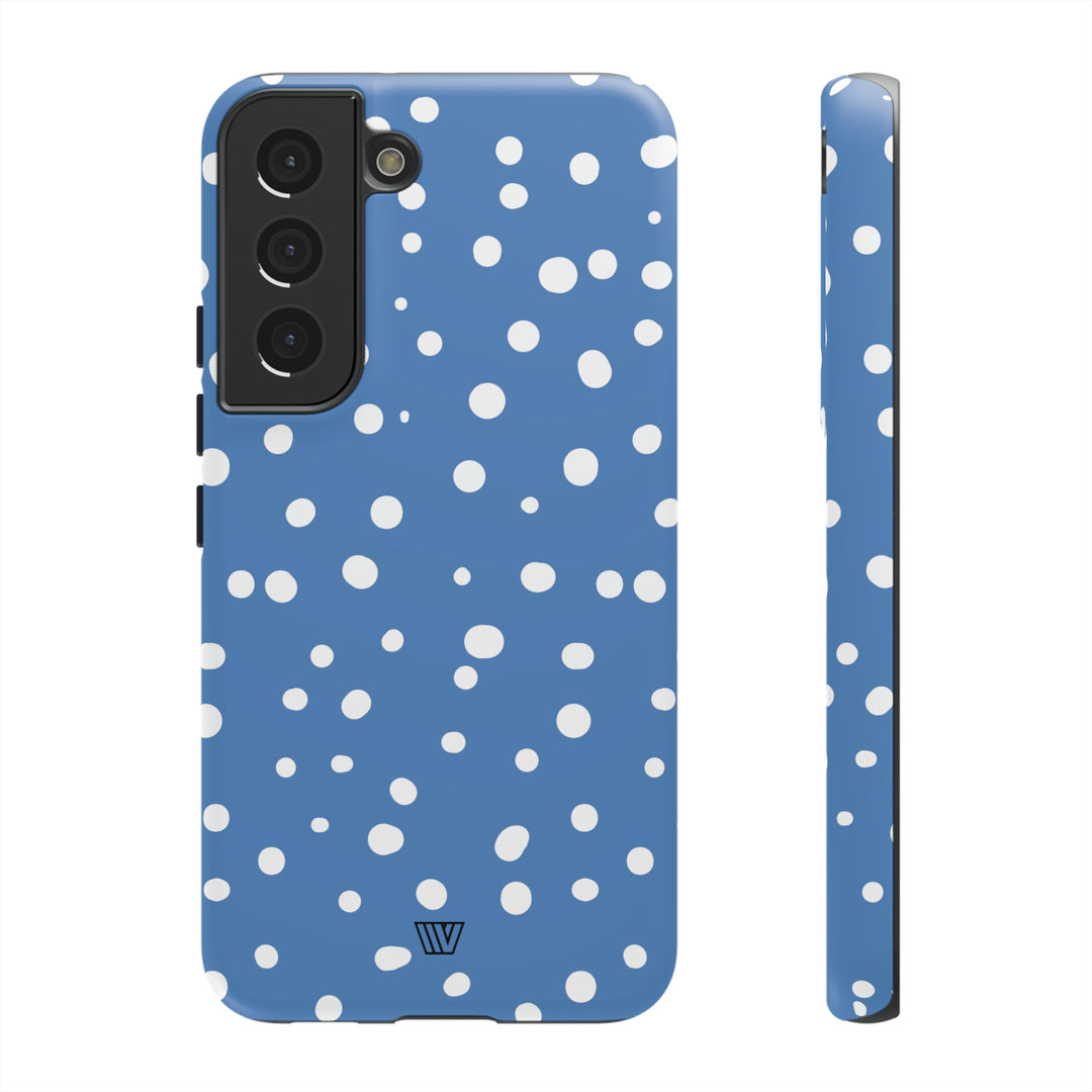 DUSTY BLUE DOTS | Tough Phone Case