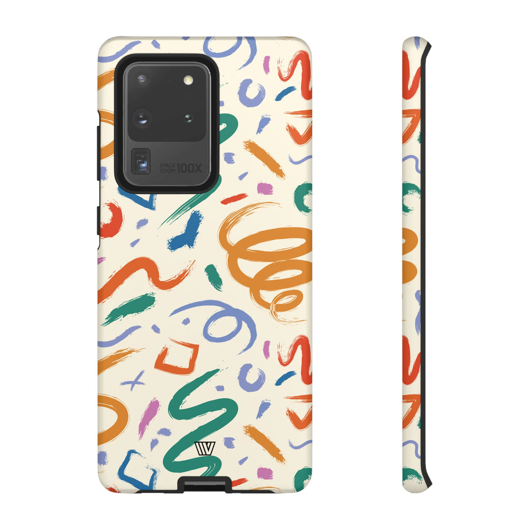 DOODLE BRUSH STROKES | Tough Phone Case