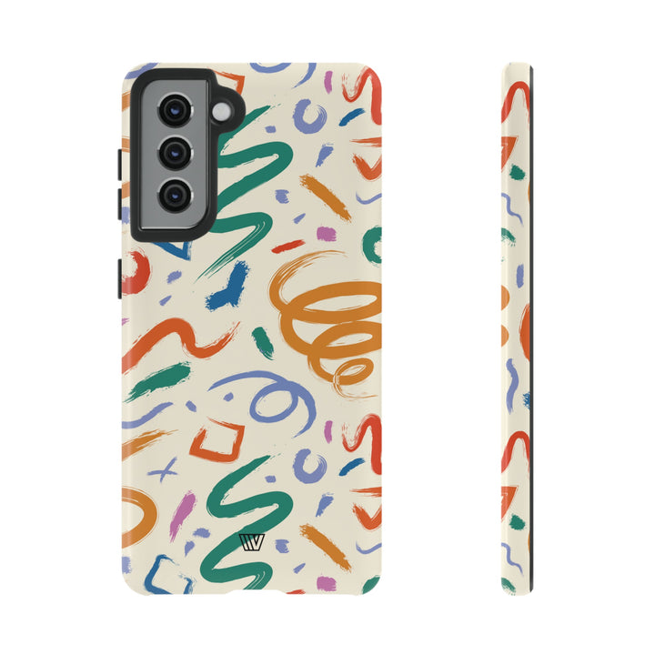 DOODLE BRUSH STROKES | Tough Phone Case