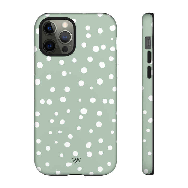 PASTEL GREEN DOTS | Tough Phone Case