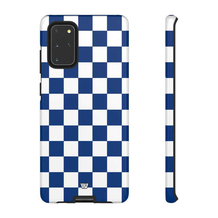 BLUE WHITE CHECKERBOARD | Tough Phone Case