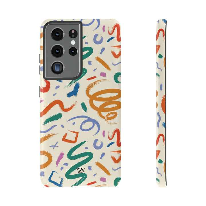 DOODLE BRUSH STROKES | Tough Phone Case