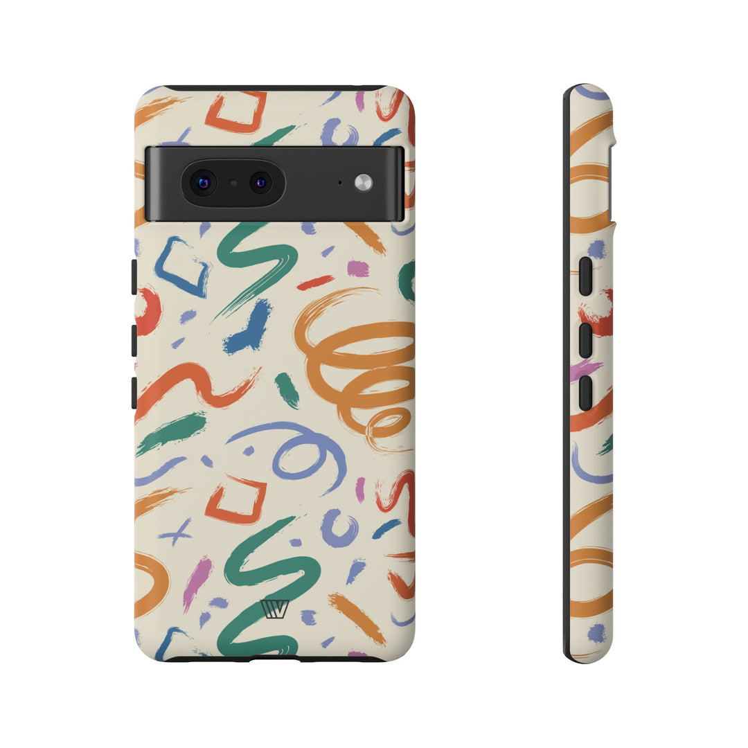 DOODLE BRUSH STROKES | Tough Phone Case