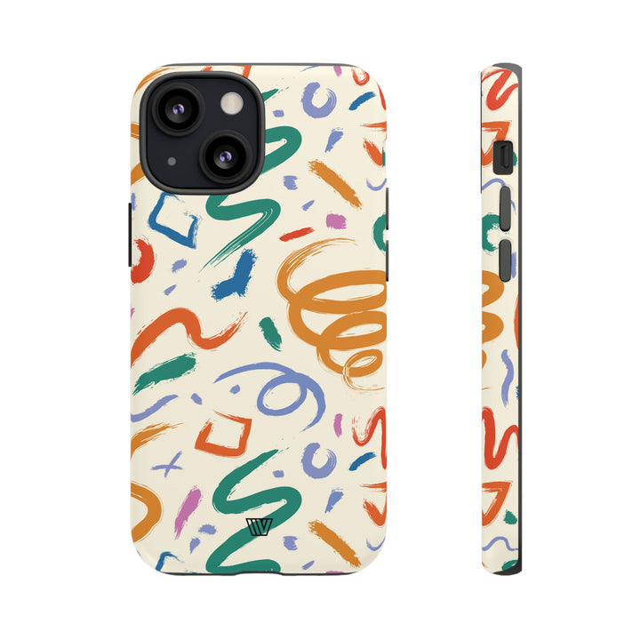 DOODLE BRUSH STROKES | Tough Phone Case