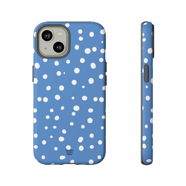 DUSTY BLUE DOTS | Tough Phone Case