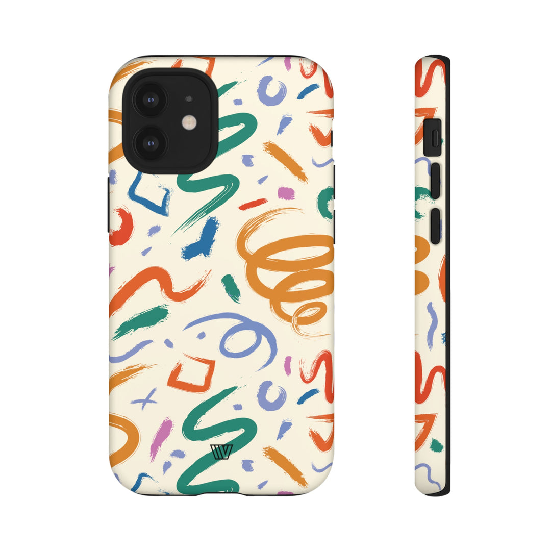 DOODLE BRUSH STROKES | Tough Phone Case