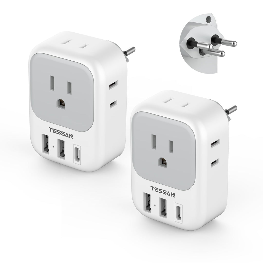 TESSAN Euro USB-C Travel Adapter Duo Pack - DOKUTRONIX