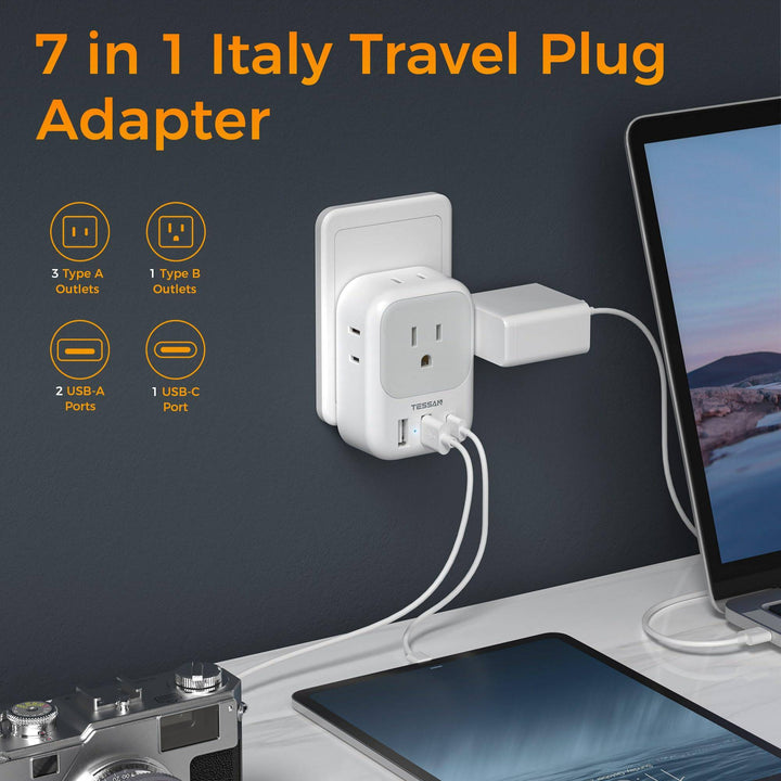 TESSAN Euro USB-C Travel Adapter Duo Pack - DOKUTRONIX