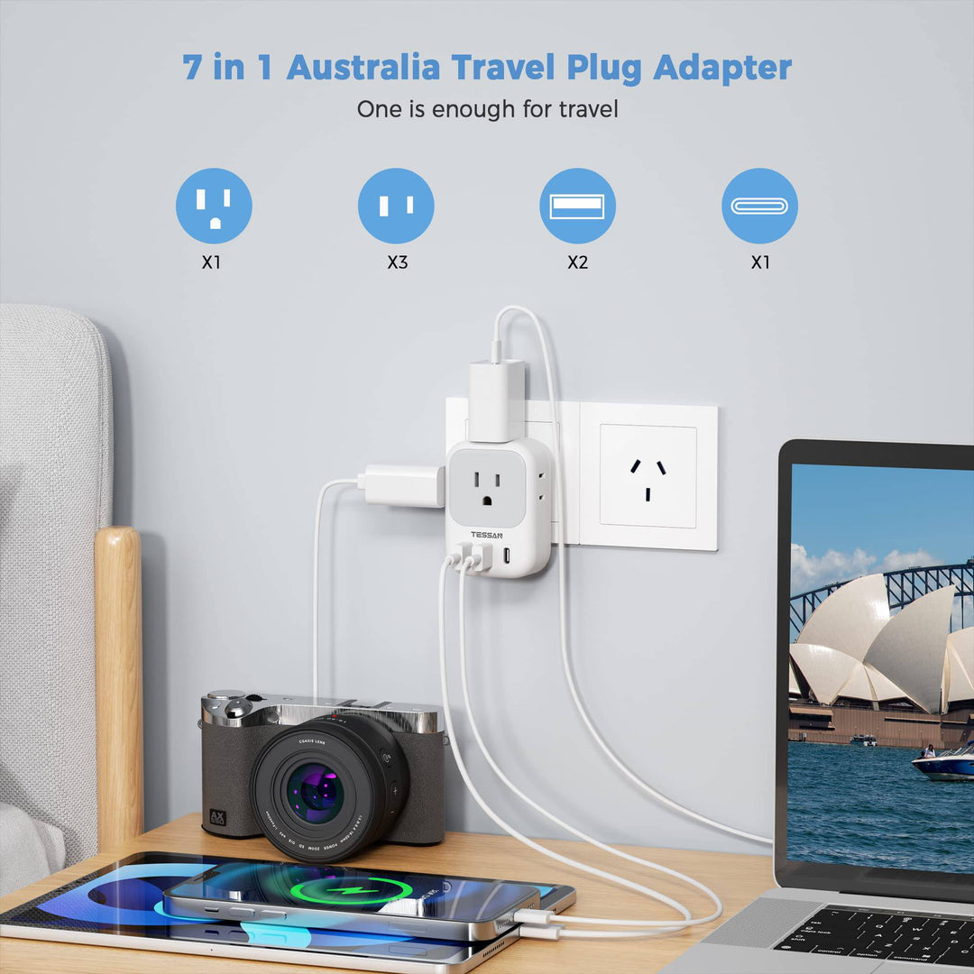 TESSAN Euro USB-C Travel Adapter Duo Pack - DOKUTRONIX
