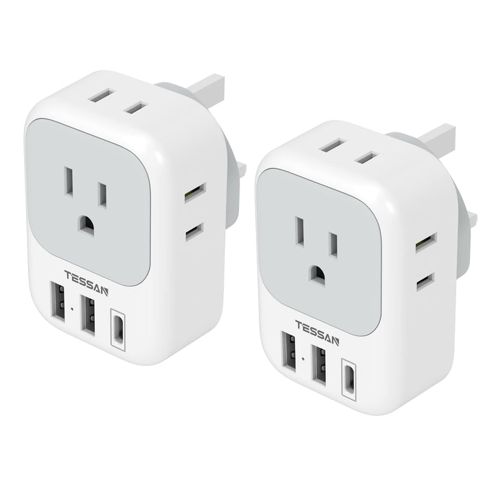 TESSAN Euro USB-C Travel Adapter Duo Pack - DOKUTRONIX