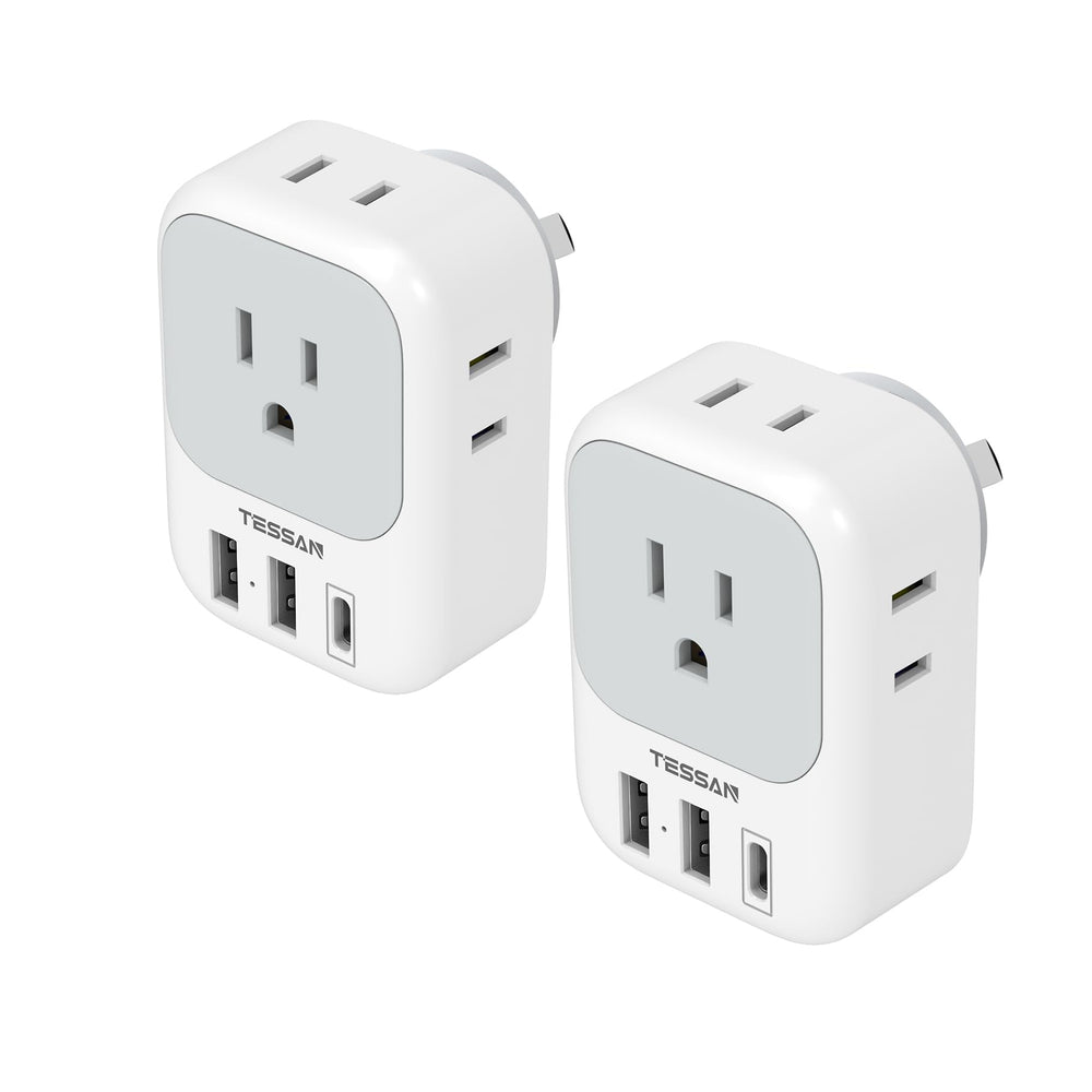 TESSAN Euro USB-C Travel Adapter Duo Pack - DOKUTRONIX
