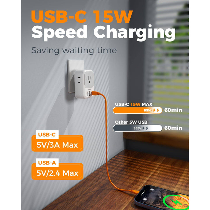 TESSAN Euro USB-C Travel Adapter Duo Pack - DOKUTRONIX