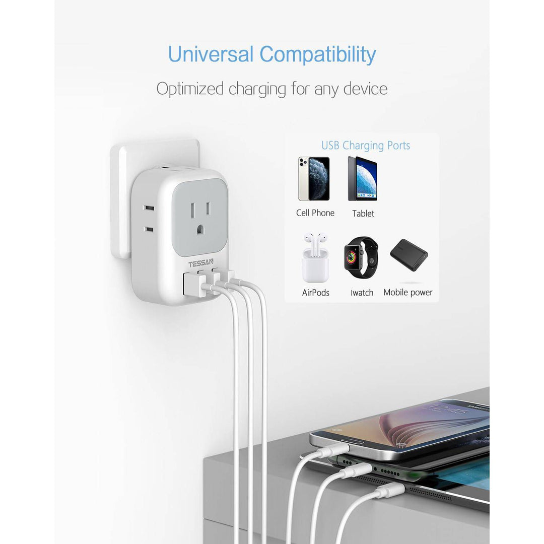 TESSAN Euro USB-C Travel Adapter Duo Pack - DOKUTRONIX