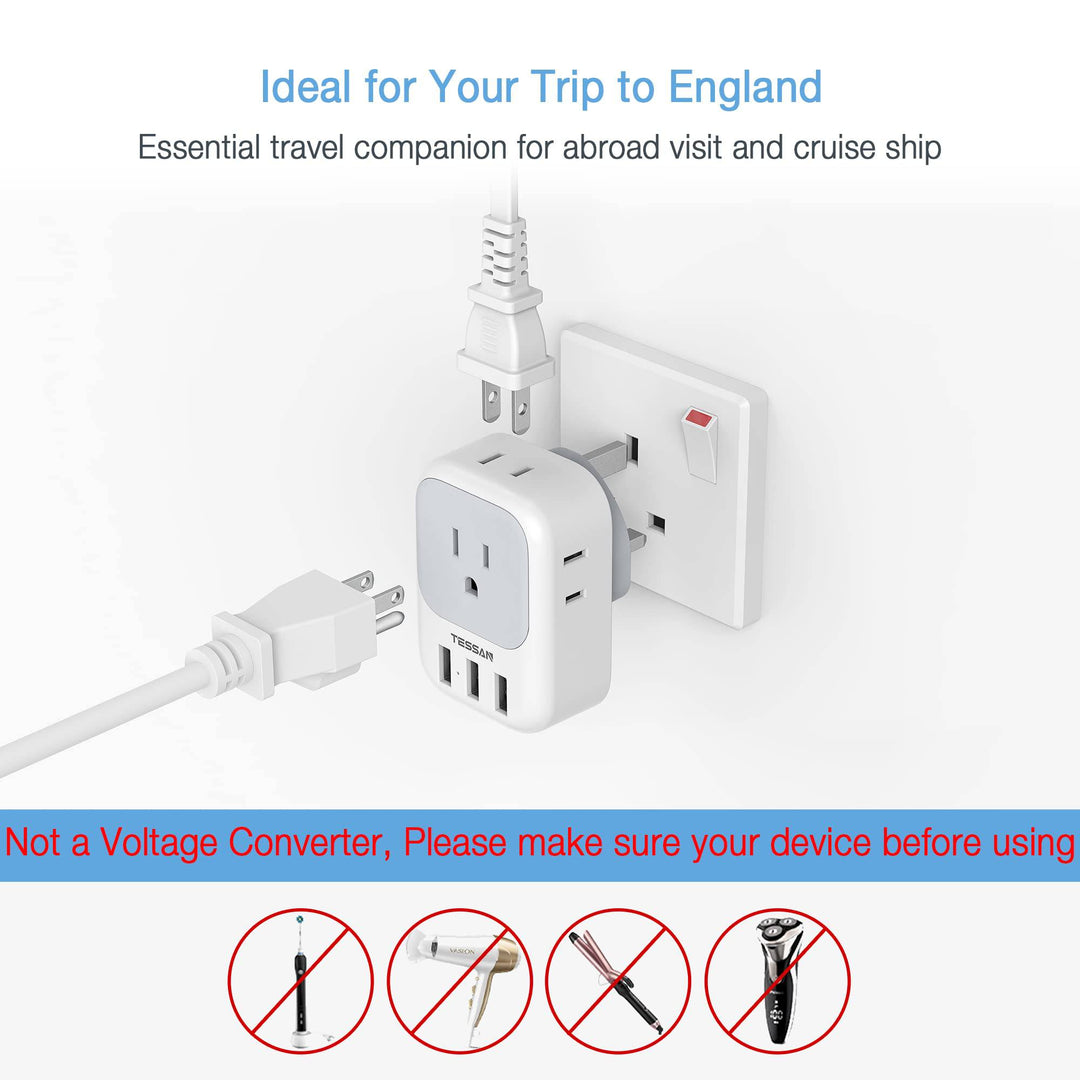TESSAN Euro USB-C Travel Adapter Duo Pack - DOKUTRONIX