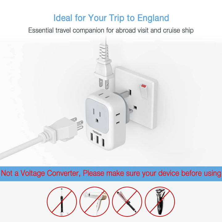 TESSAN Euro USB-C Travel Adapter Duo Pack - DOKUTRONIX