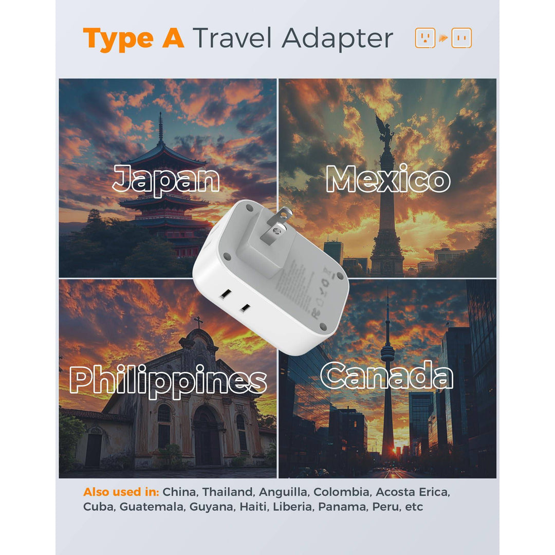 TESSAN Euro USB-C Travel Adapter Duo Pack - DOKUTRONIX