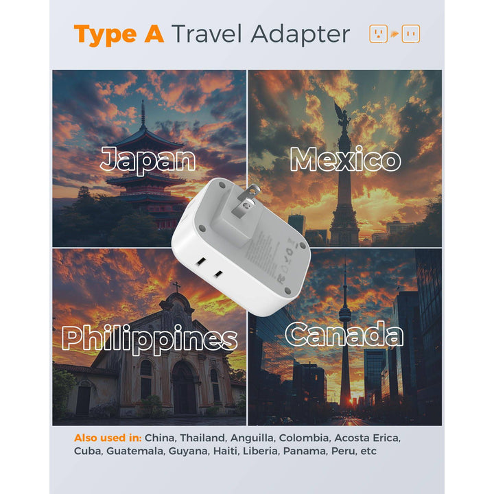 TESSAN Euro USB-C Travel Adapter Duo Pack - DOKUTRONIX