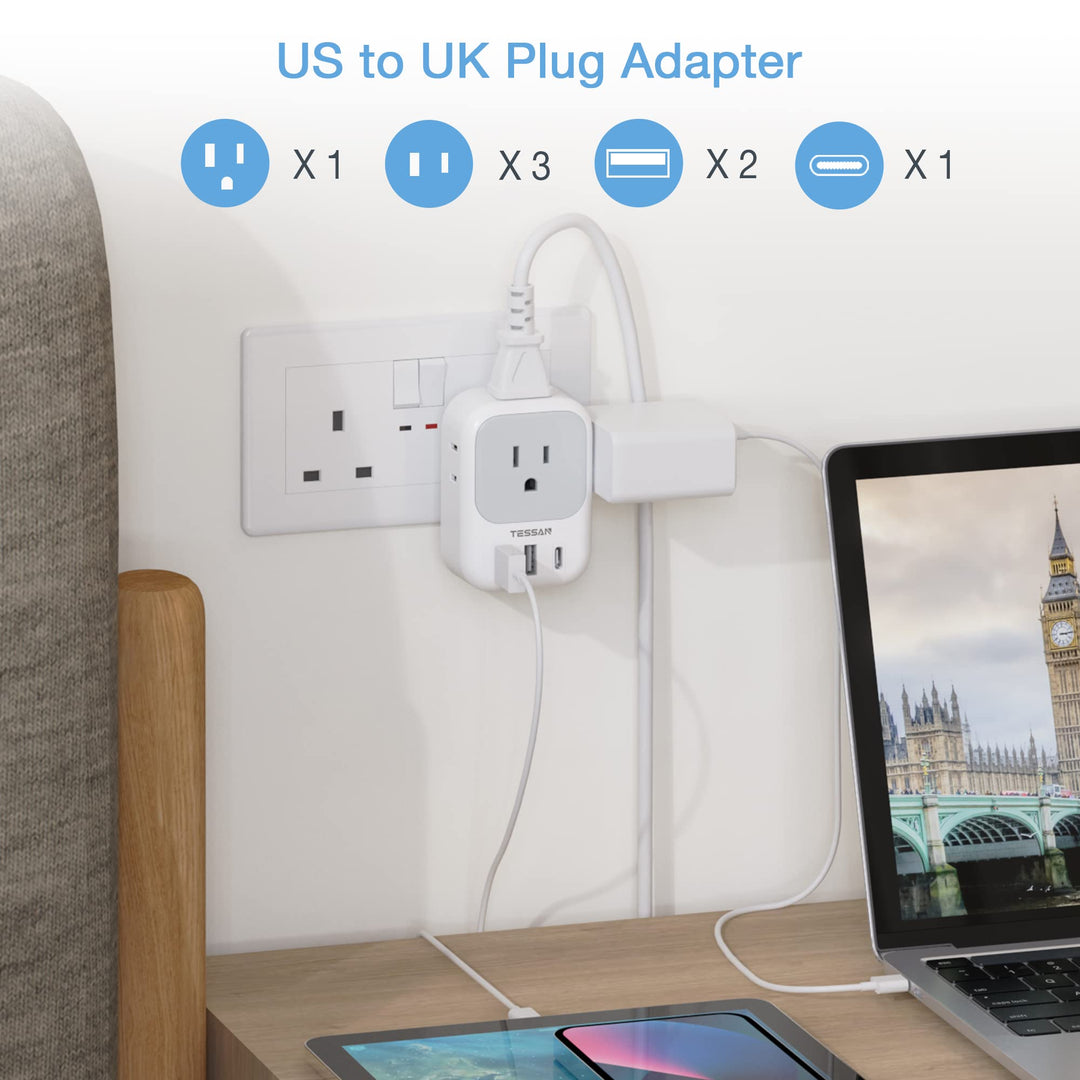 TESSAN Euro USB-C Travel Adapter Duo Pack - DOKUTRONIX