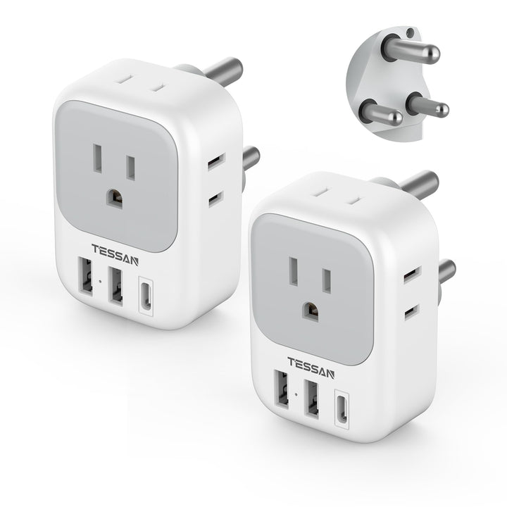 TESSAN Euro USB-C Travel Adapter Duo Pack - DOKUTRONIX