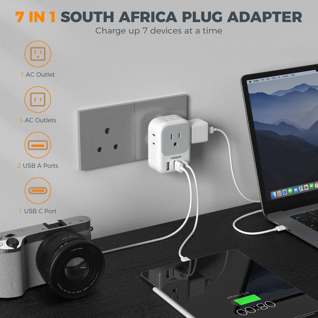 TESSAN Euro USB-C Travel Adapter Duo Pack - DOKUTRONIX