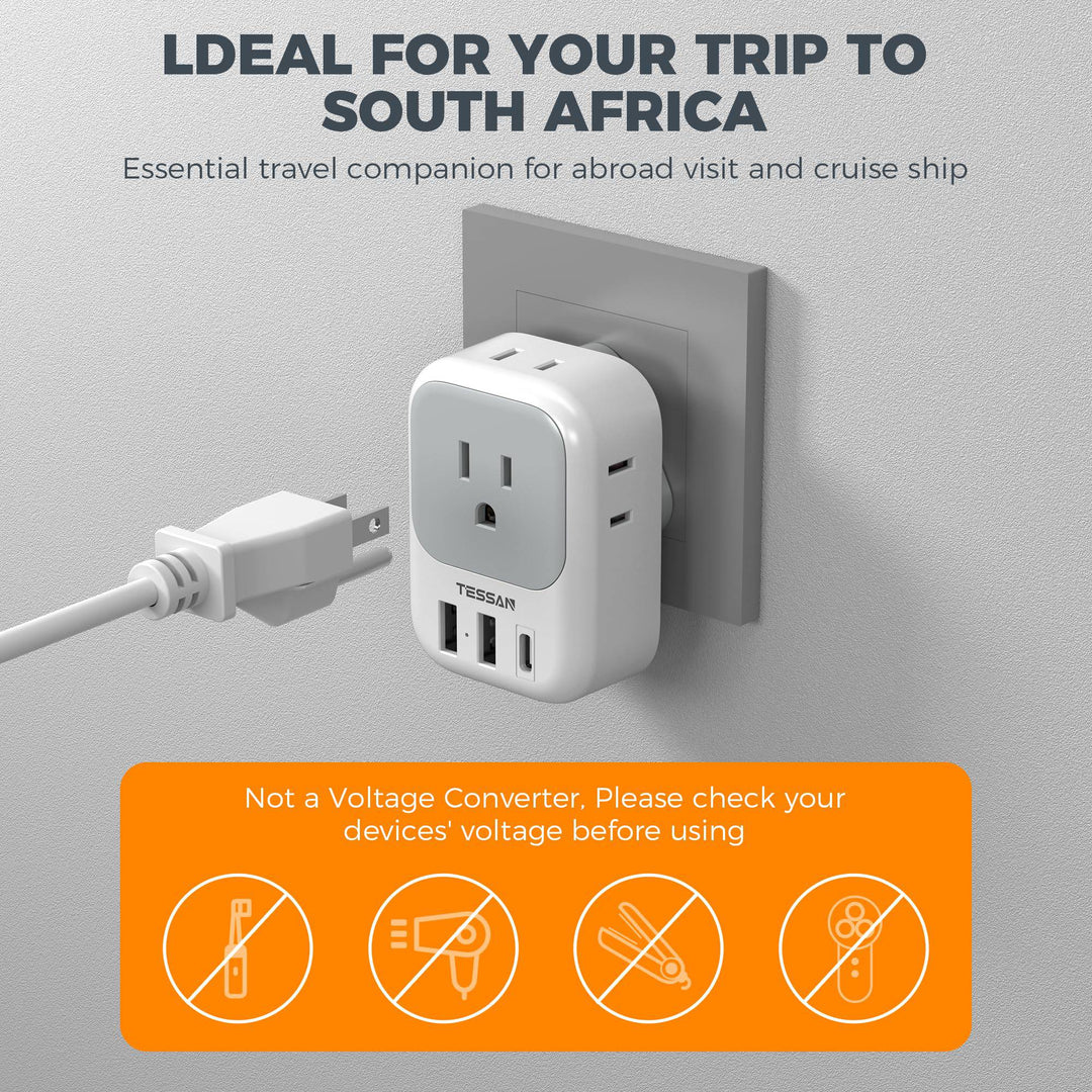 TESSAN Euro USB-C Travel Adapter Duo Pack - DOKUTRONIX