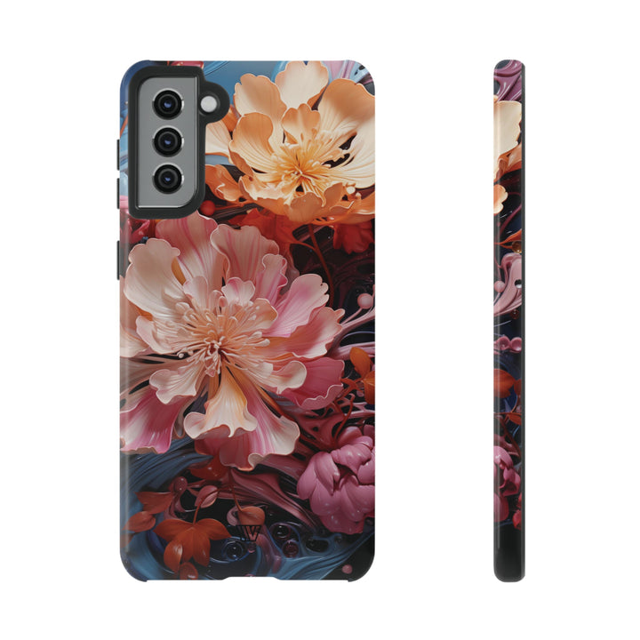 PAINT SWIRL FLOWERS | Tough Phone Case