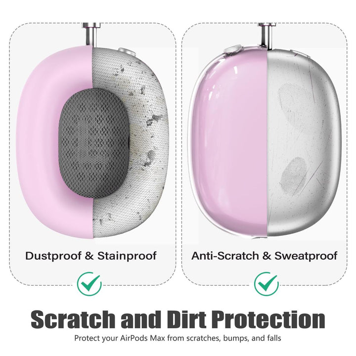 AirPod Max 3-in-1 Clear Pink Protection Set - DOKUTRONIX