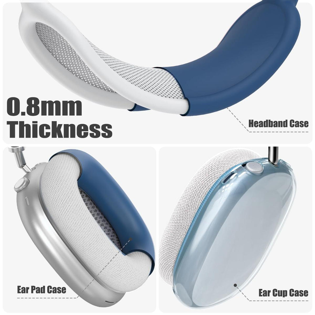 AirPod Max 3-in-1 Clear Pink Protection Set - DOKUTRONIX