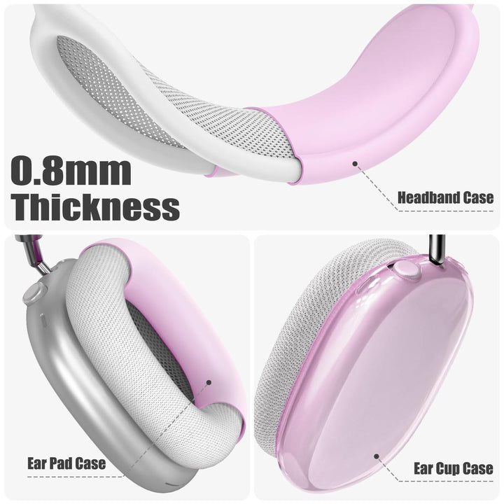 AirPod Max 3-in-1 Clear Pink Protection Set - DOKUTRONIX