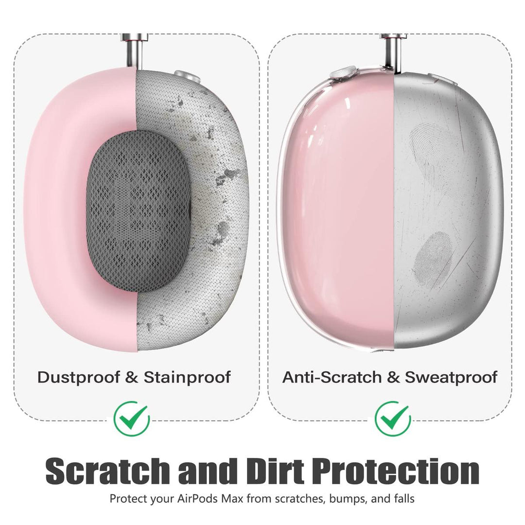 AirPod Max 3-in-1 Clear Pink Protection Set - DOKUTRONIX