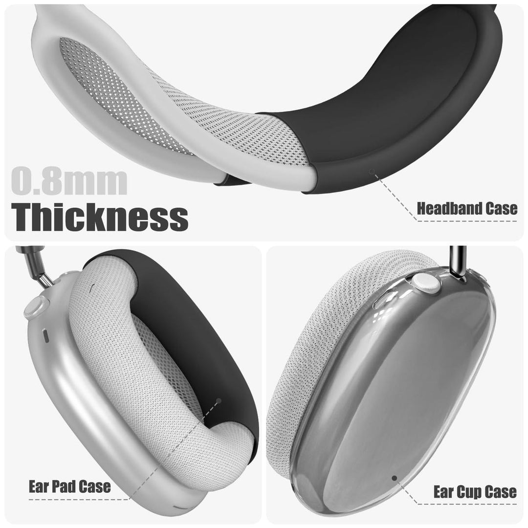 AirPod Max 3-in-1 Clear Pink Protection Set - DOKUTRONIX