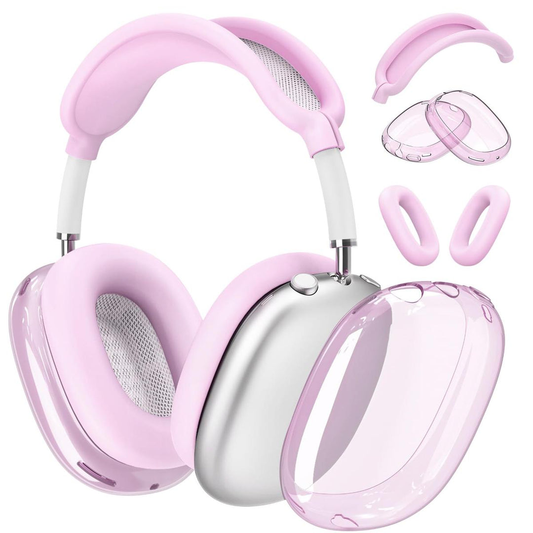 AirPod Max 3-in-1 Clear Pink Protection Set - DOKUTRONIX