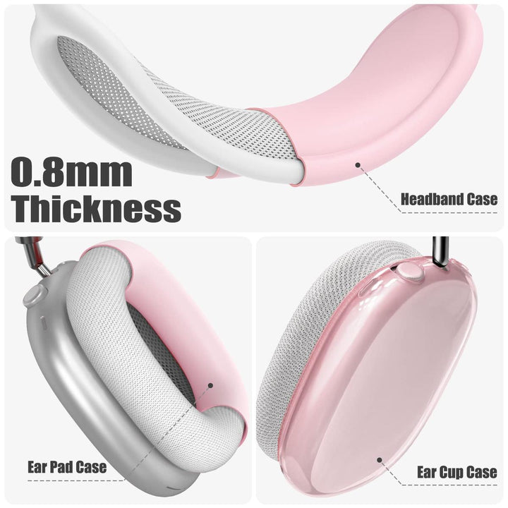 AirPod Max 3-in-1 Clear Pink Protection Set - DOKUTRONIX