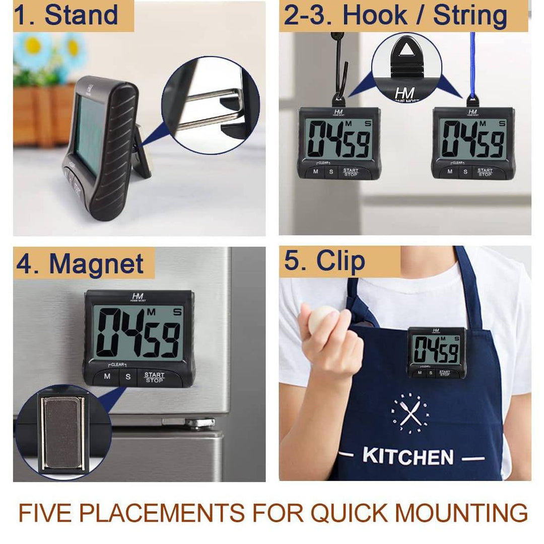 MaxiTimer: 3 Digital Kitchen Timer with Loud Alert - DOKUTRONIX
