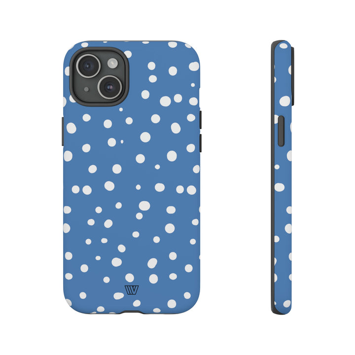 DUSTY BLUE DOTS | Tough Phone Case