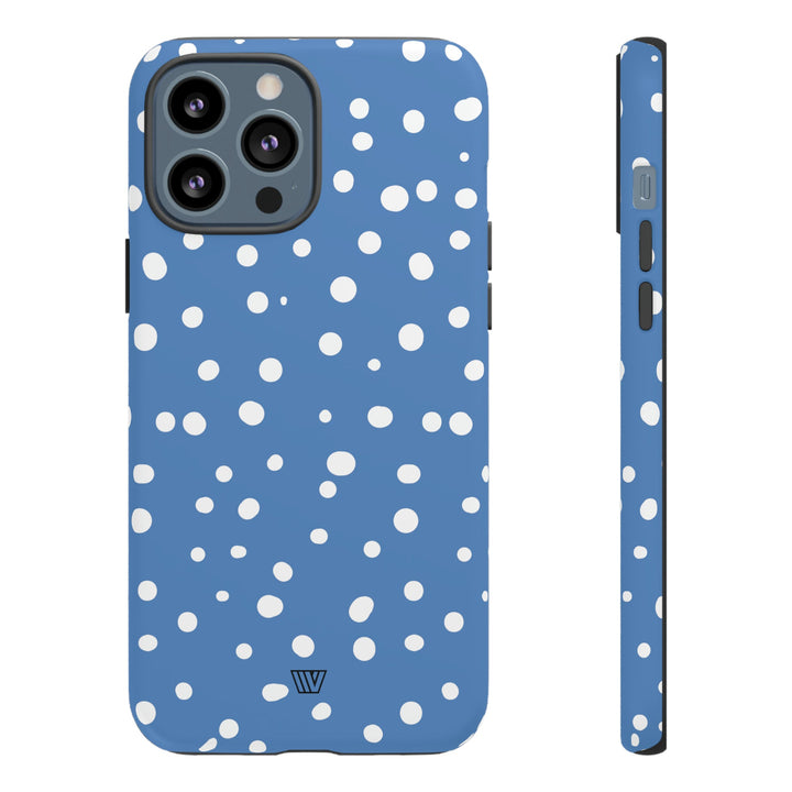 DUSTY BLUE DOTS | Tough Phone Case