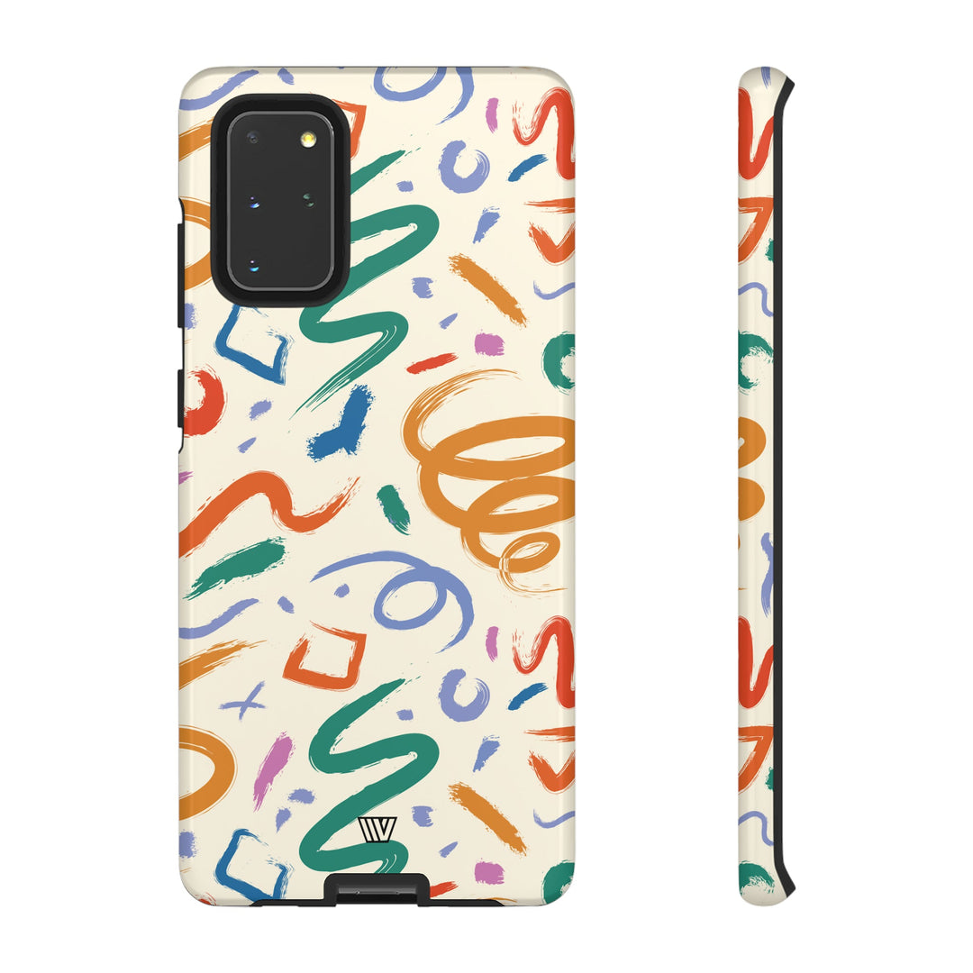 DOODLE BRUSH STROKES | Tough Phone Case