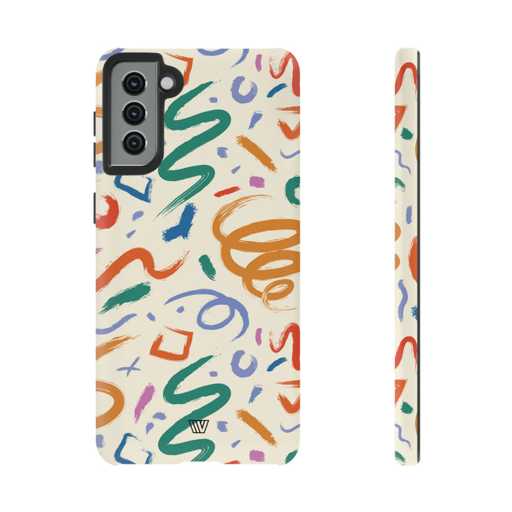 DOODLE BRUSH STROKES | Tough Phone Case