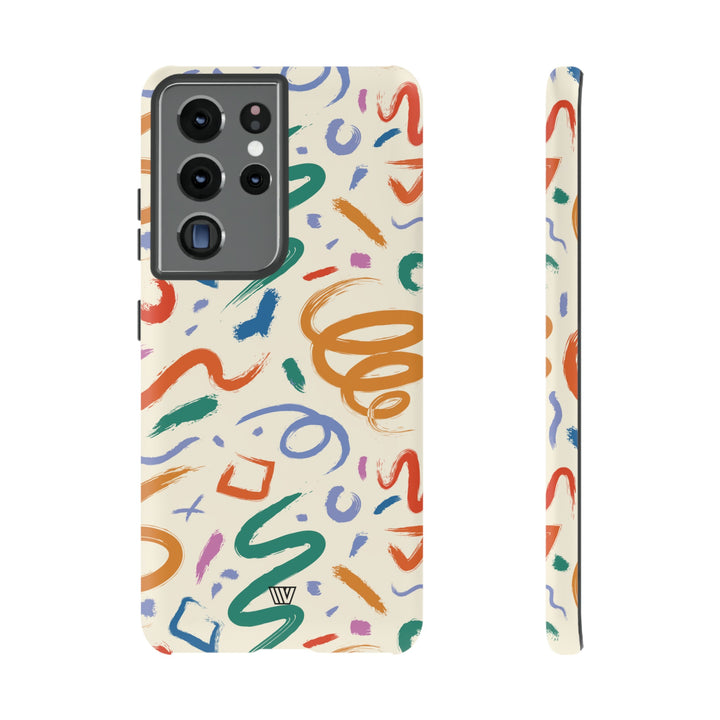 DOODLE BRUSH STROKES | Tough Phone Case