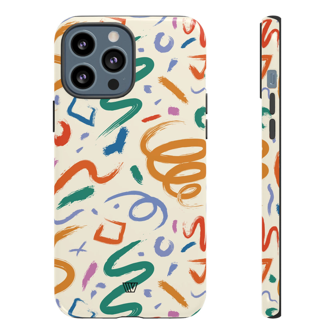 DOODLE BRUSH STROKES | Tough Phone Case